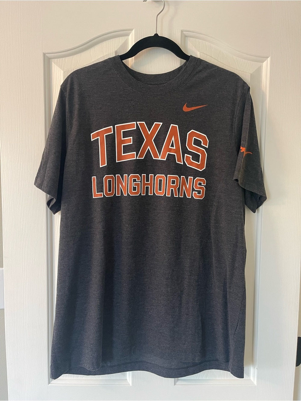 Nike Men's Charcoal Gray Texas Longhorns T-Shirt with Orange Logo
